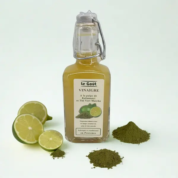 Vinaigre à la pulpe de Kalamansi et thé vert Matcha