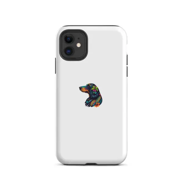 Coque Teckel Iphone <br> Fleurs