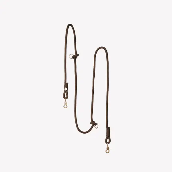 Laisse mains libres en corde Brown