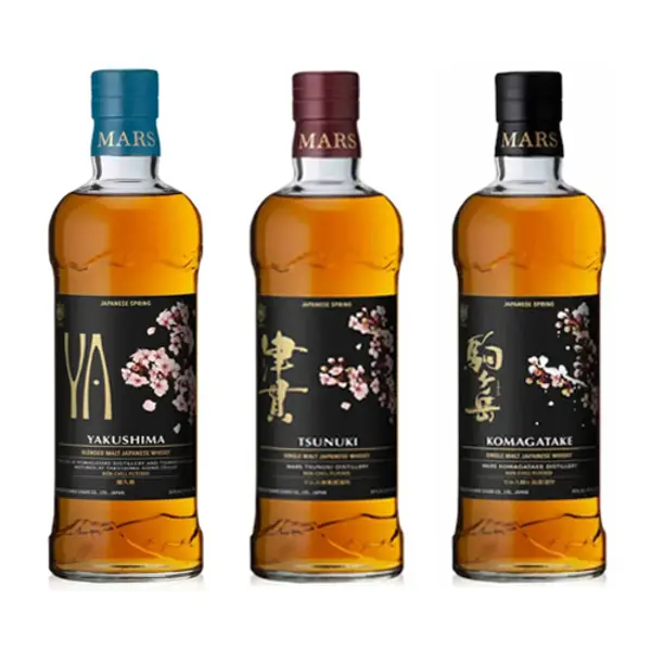 Lot de 3 whiskies Mars Japanese Spring