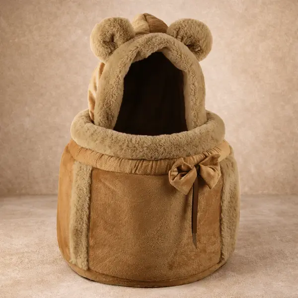 Sac à dos chaud marron petit chien