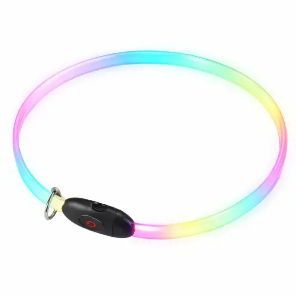 Collier Lumineux Rechargeable USB-C Multi Couleurs Ajustable