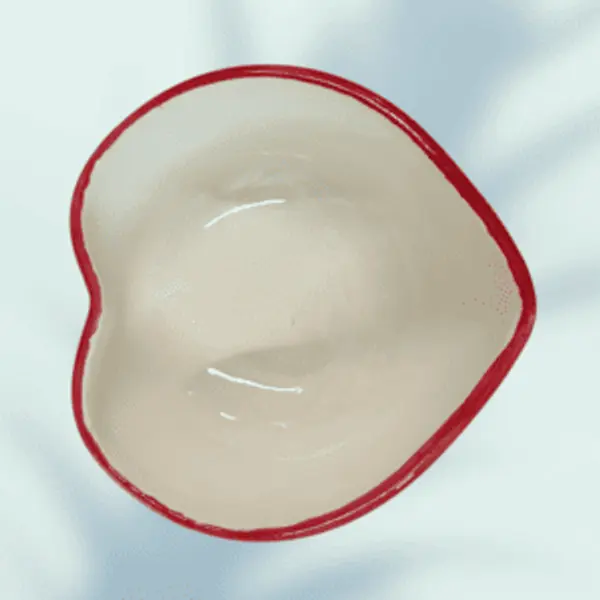 Bol cœur avec base colorée