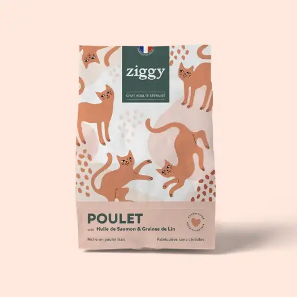 Croquettes chat stérilisé sans céréales au poulet