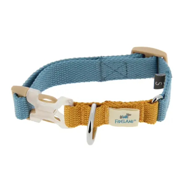 Collier en coton bicolore