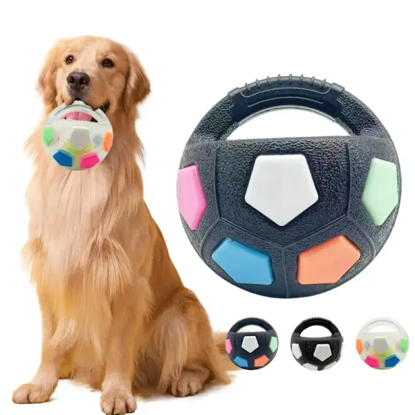 Jouet Ballon pour chien en caoutchouc avec poignée et couineur