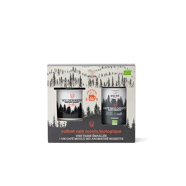 Coffret Café Bio* Noisette En 1 Boite Pop 150g + 1 Tasse Emaillée « Wilderness »