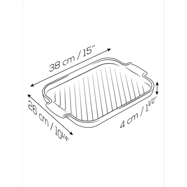 PEUGEOT – Grill To Table Plancha Rectangle – 38 cm
