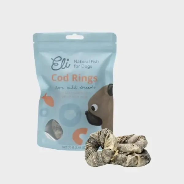 FRIANDISES POUR CHIEN – ANNEAUX DE MORUE À MASTIQUER