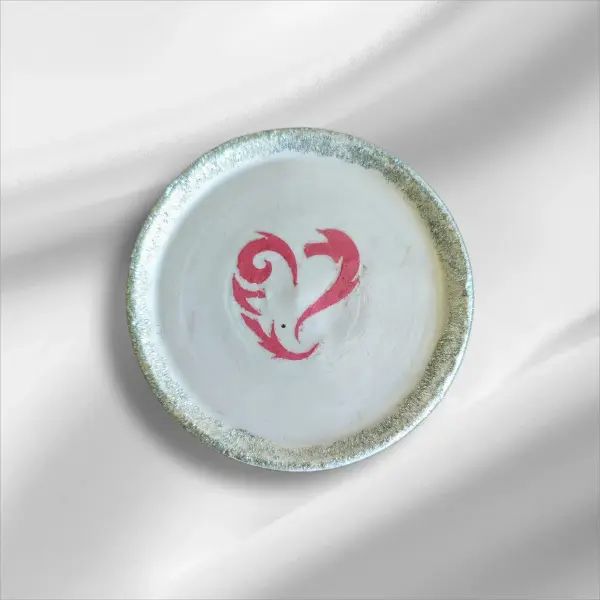 Coupelle à bijoux cœur rose