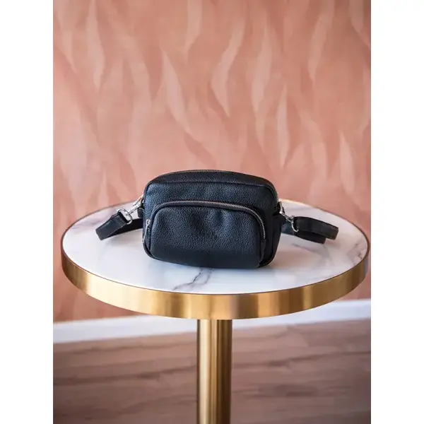 Sac de balade avec anse en cuir végan – Noir – Floof and Cookies