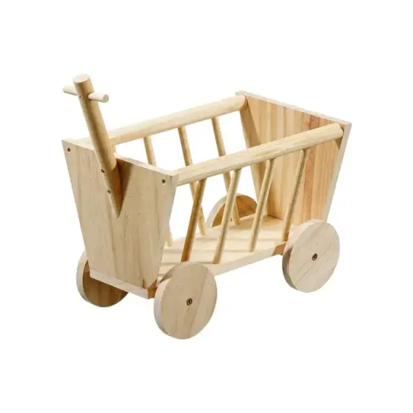 FLAMINGO Chariot de Plage Bois 20cm