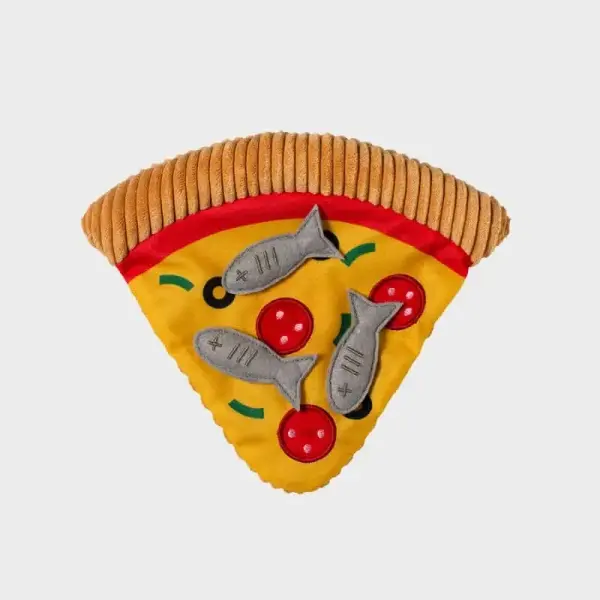 JOUET POUR CHAT À L'HERBE À CHAT – PIZZA AUX ANCHOIS 🍕
