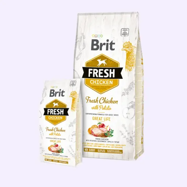 Croquettes pour chien adulte poulet & pomme de terre – Brit Fresh