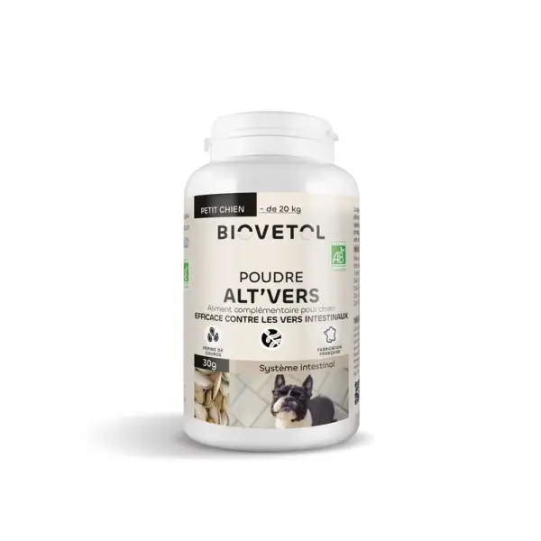 Biovetol – Vermifuge Bio en Poudre pour Petit Chien & Chiot