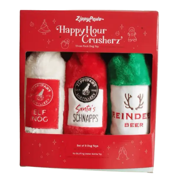 Pack de 3 jouets festifs pour chien – Happy Hour Crusherz