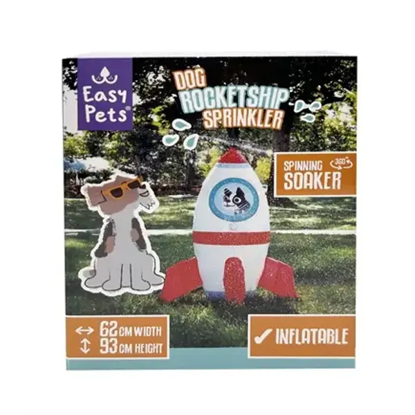 Easypets – Jouet aquatique pour chien – Fusée arroseuse – 60 x 55 x 93 cm
