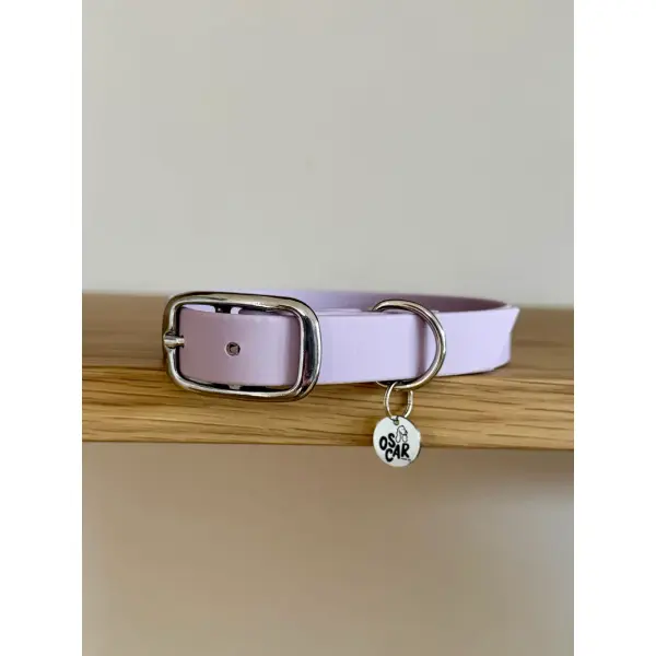 Collier biothane Lilas