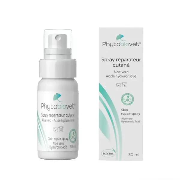 MP Labo Phytobiovet® Spray réparateur cutané pour chien et chat – Labellisé Ecocert Ecosoin bio des animaux