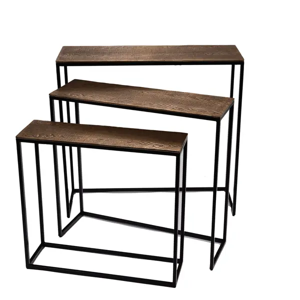 Console dorée en étain » Agra » grand modèle – 85x90x30cm