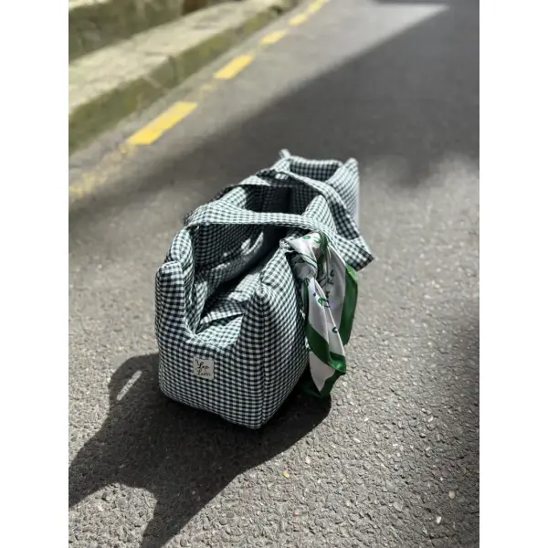Sac de transport vichy vert