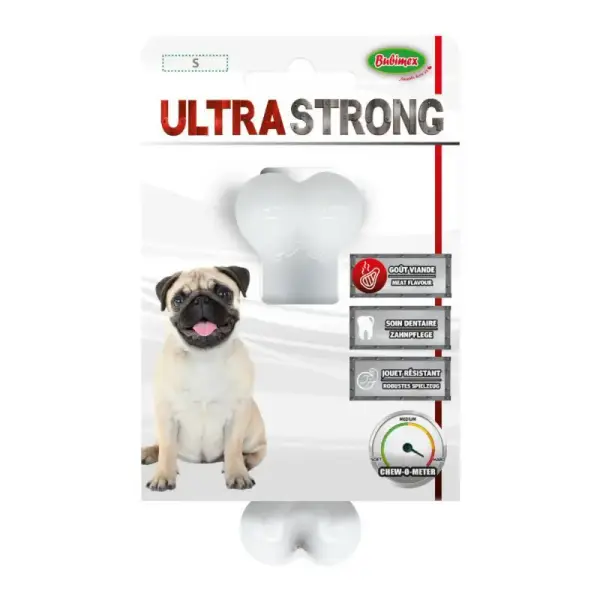 Os Ultra Strong Fourré 12cm – Jouet Résistant pour Chien, Goût Viande
