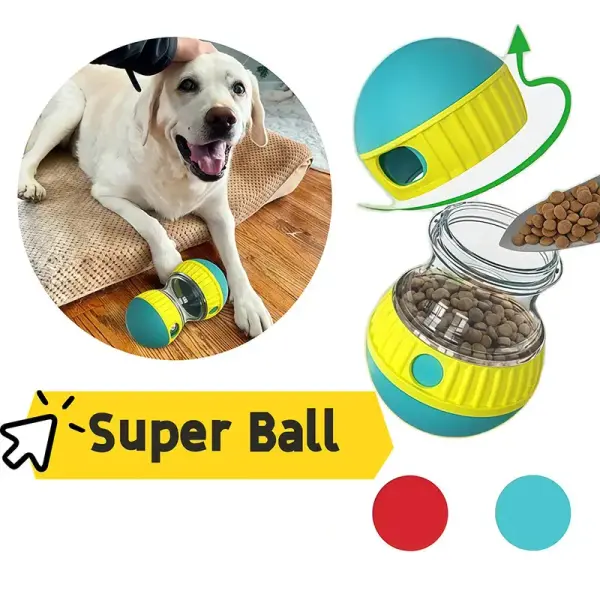 Jouet interactif pour chien | Balle distributrice friandises anti-ennui