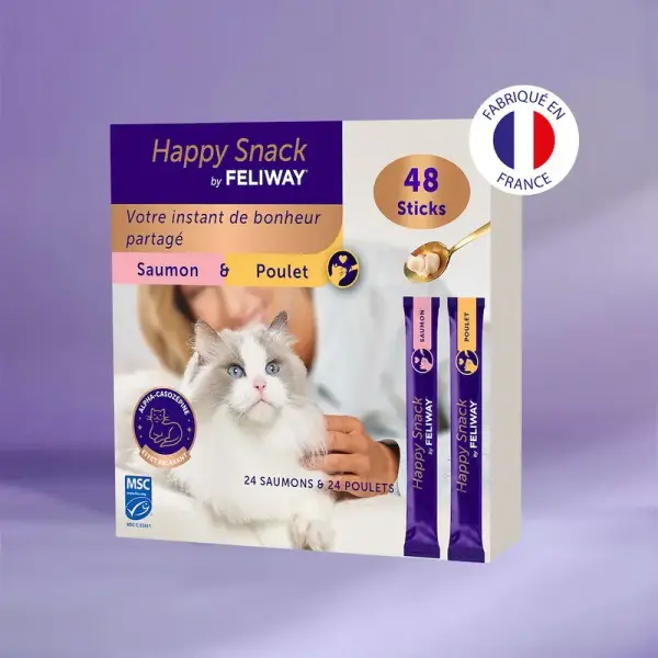 Happy Snack by FELIWAY – Poulet & Saumon