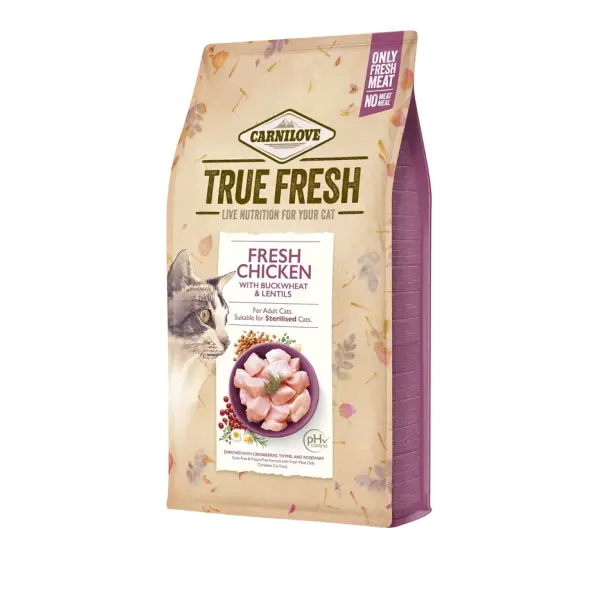 Carnilove – Croquettes Sans Céréales True Fresh au Poulet pour Chat