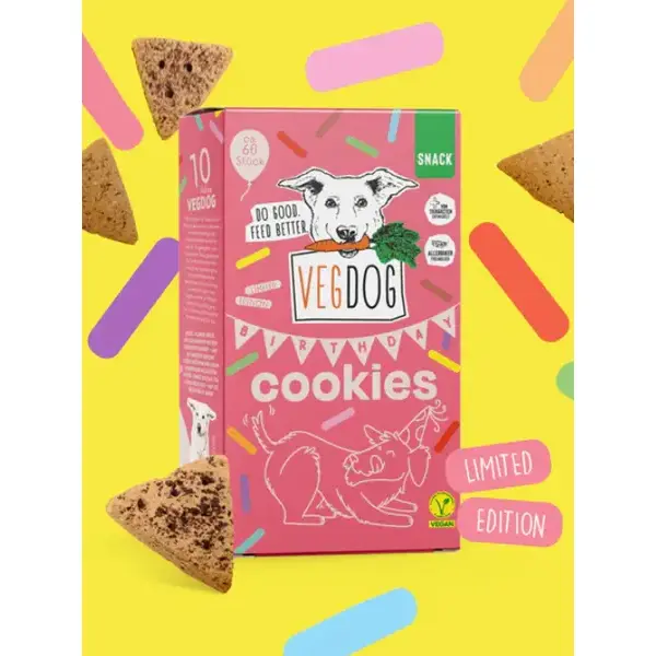 Friandises Vegan pour chien – Birthday Cookies 🍪🎂 – Vegdog