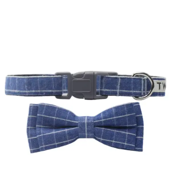 Collier chien POLKA BLEU