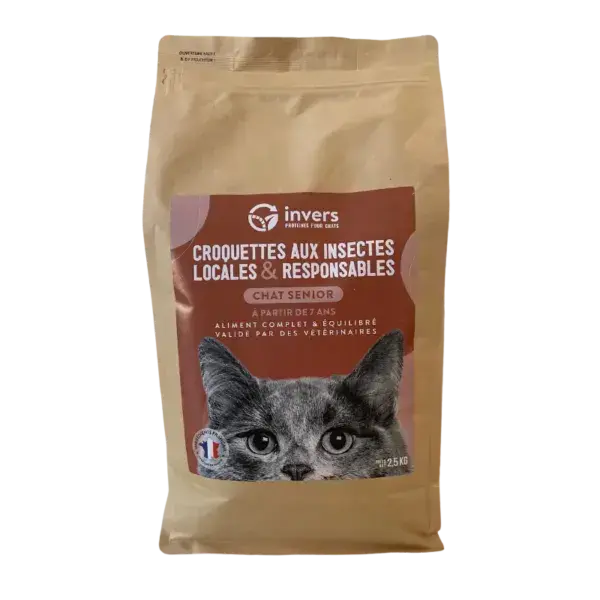 Invers – Croquettes aux Insectes pour Chat Senior