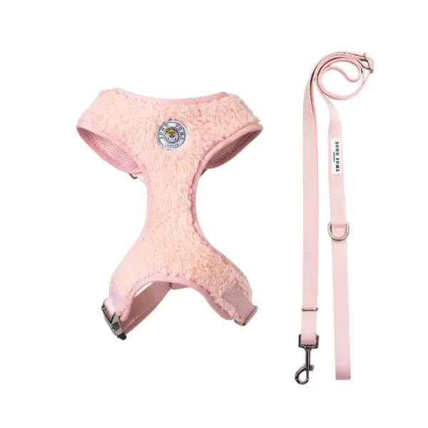 Harnais et Laisse 'Teddy Cocoon' Rose par Sohopoms®