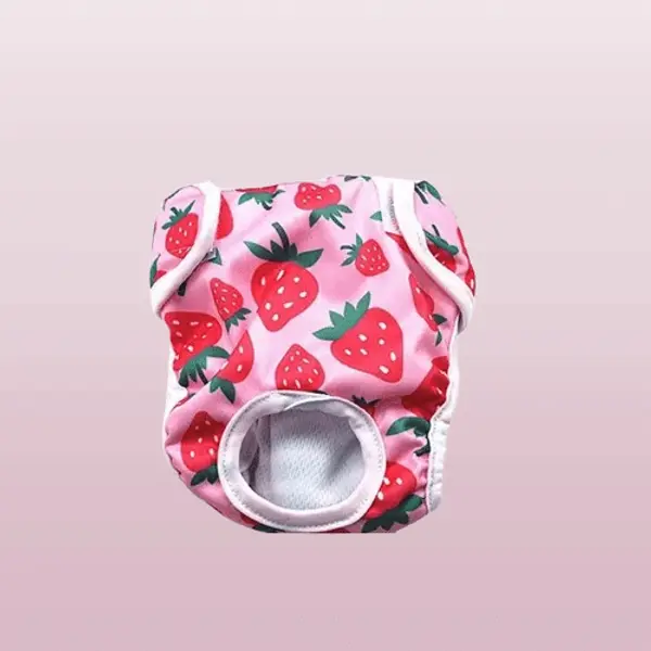 Couche fraise pour chienne