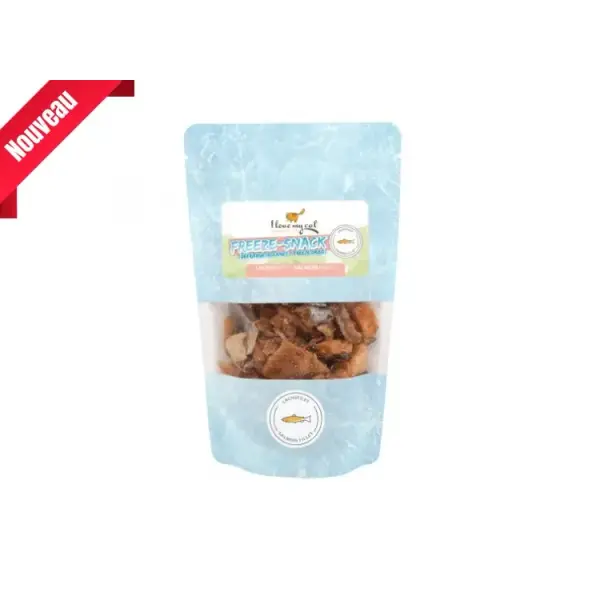 I LOVE MY CAT| Friandises pour chat Freeze-Snack 100% filet de saumon