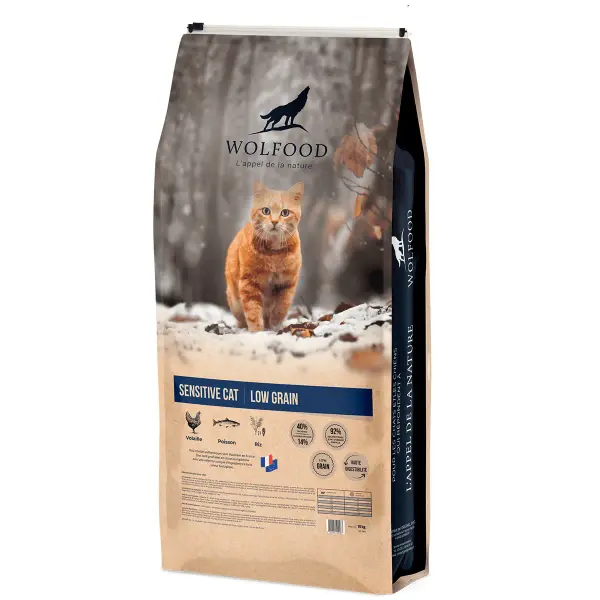 Croquettes Wolfood Sensitive Cat Low Grain