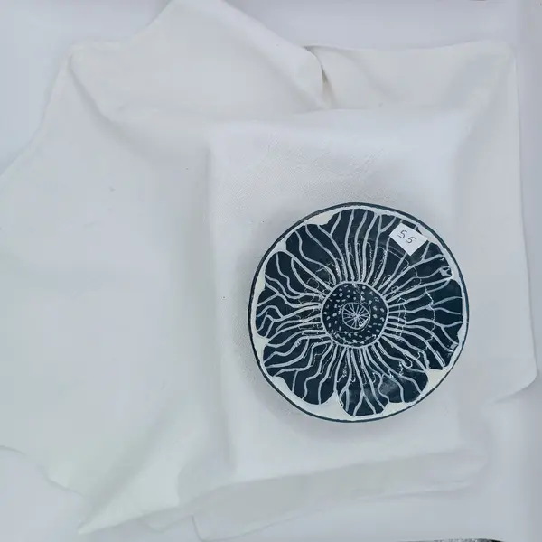 Coupelle sgraffito bleu nuit