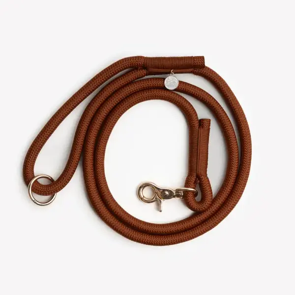 Laisse en corde tressée – Argile