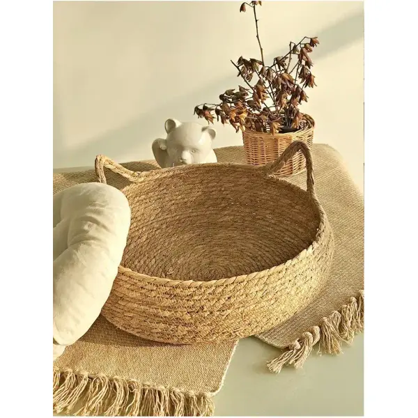 Panier en rotin avec oreilles pour petit chien